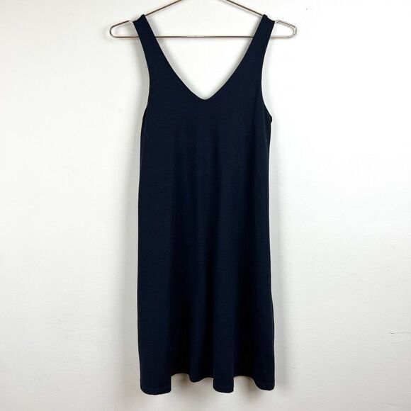 Susana Monaco Navy Blue Aline V Neck Tank Dress - Picture 1 of 8